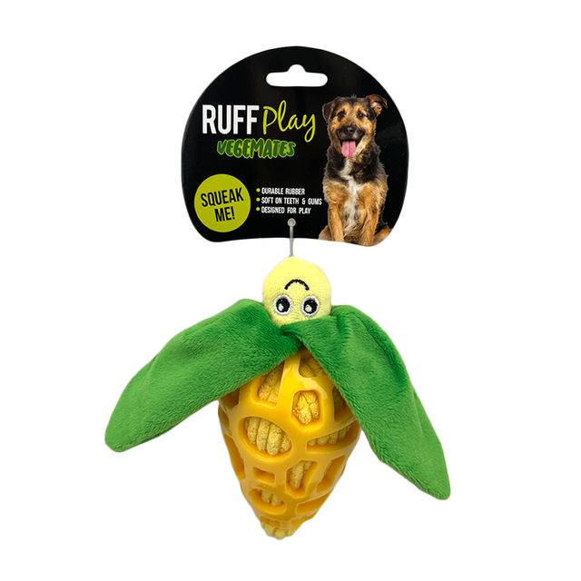 Ruff Play Squeaky Plush Corn