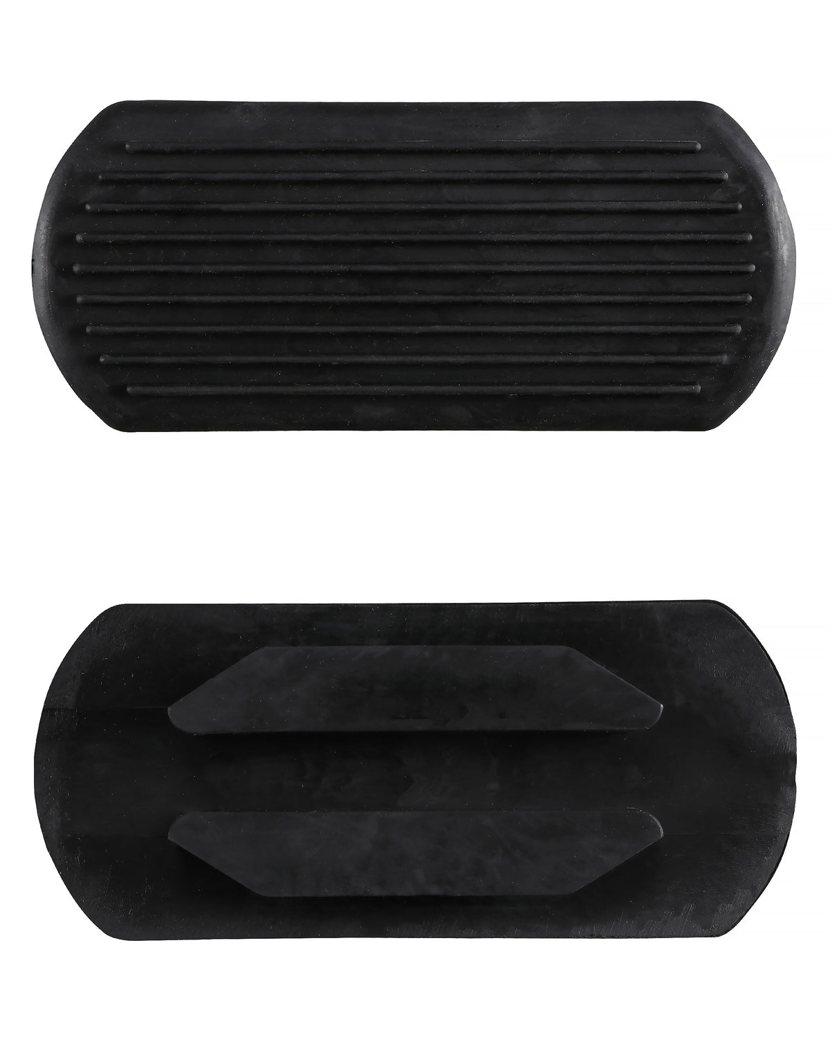 STC - Rubber Stirrup Pads - pair of black ribbed pads