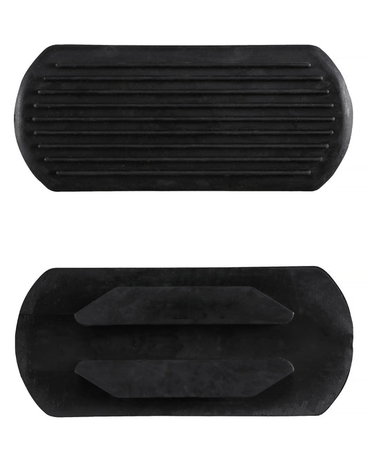 STC - Rubber Stirrup Pads - pair of black ribbed pads