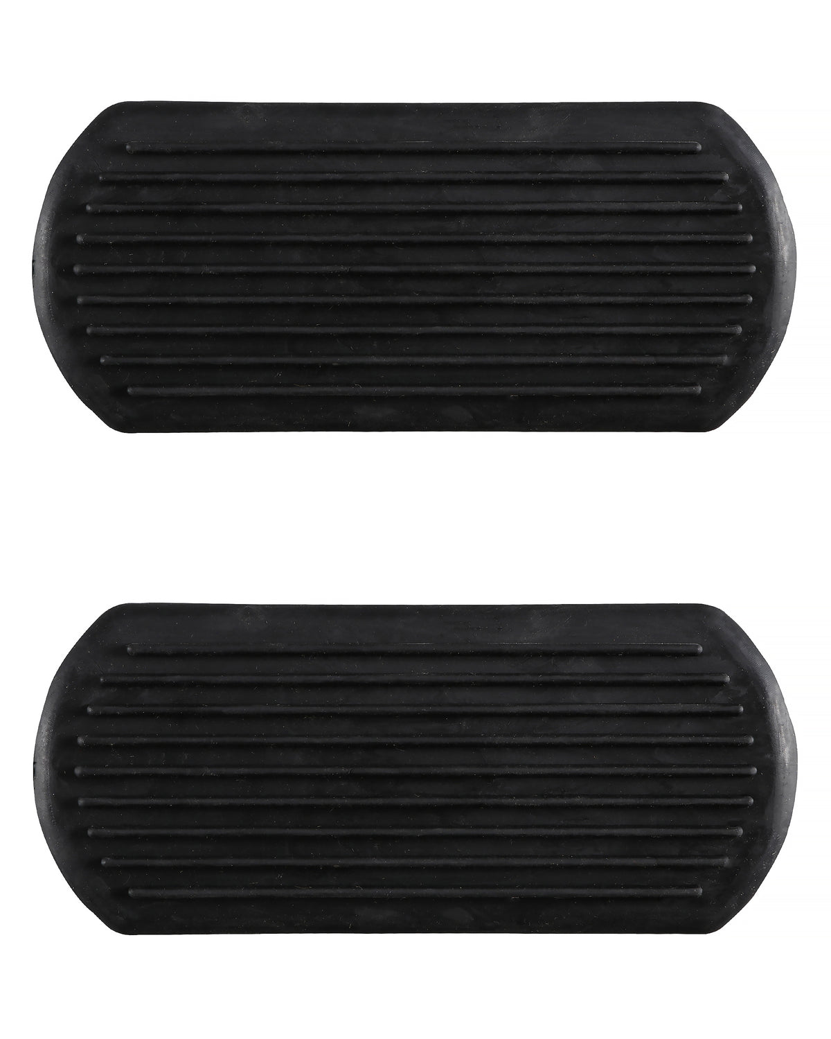 STC - Rubber Stirrup Pads - pair of black ribbed pads, second view