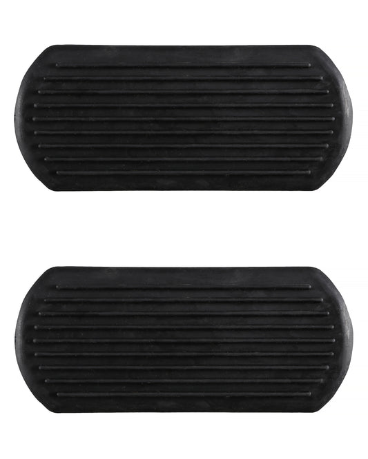 STC - Rubber Stirrup Pads - pair of black ribbed pads, second view