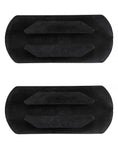 Load image into Gallery viewer, STC - Rubber Stirrup Pads - pair of black ribbed pads, third view

