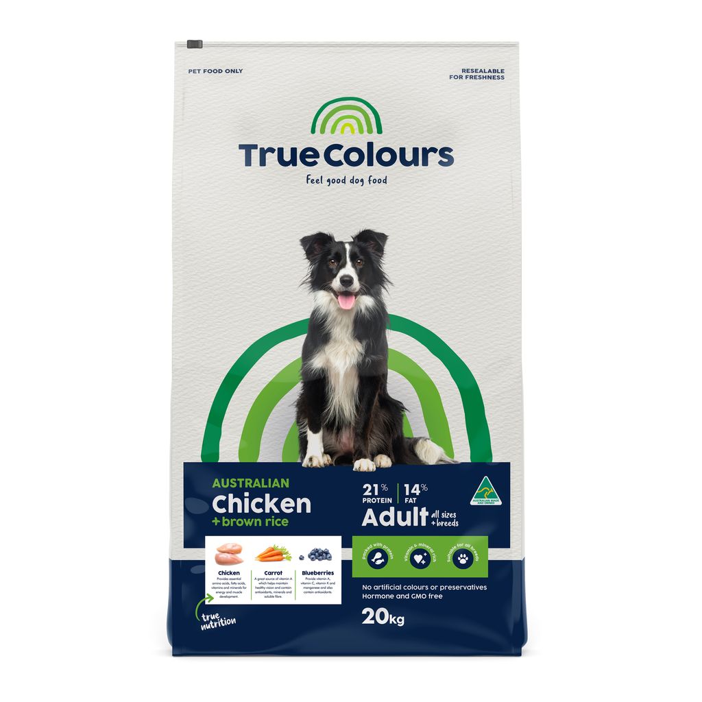 True Colours Chicken And Brown Rice Adult Dog Food