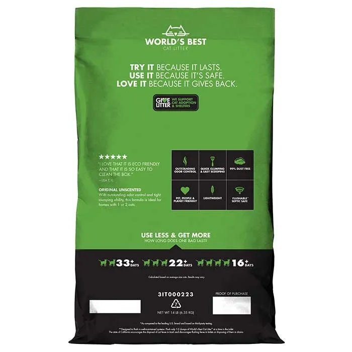 World's Best Cat Litter Clumping 6.35kg