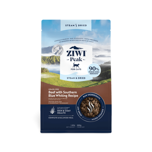 ZIWI Steam Dried Beef with Southern Blue Whiting Cat