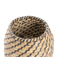 Load image into Gallery viewer, Palau Seagrass Woven Planter Belly Black
